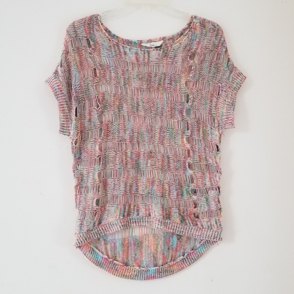 Kirra Junior destroyed knit sleeveless Top